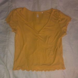 PACSUN yellow ribbed top NWOT